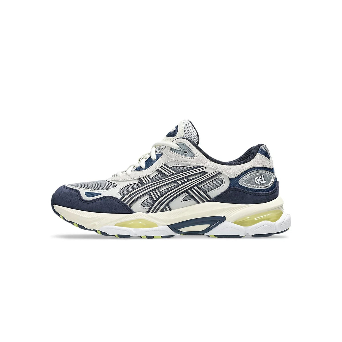 Asics GEL‑NYC 2.0 Series Grey Navy Suede Mesh Casual Sneakers