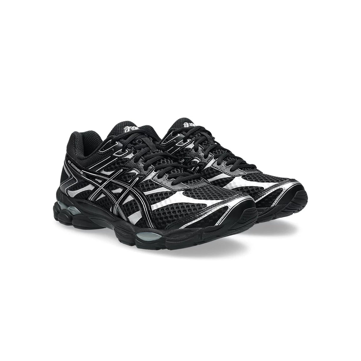 Asics GEL‑Cumulus 16 Series Black Silver Mesh Running Shoes