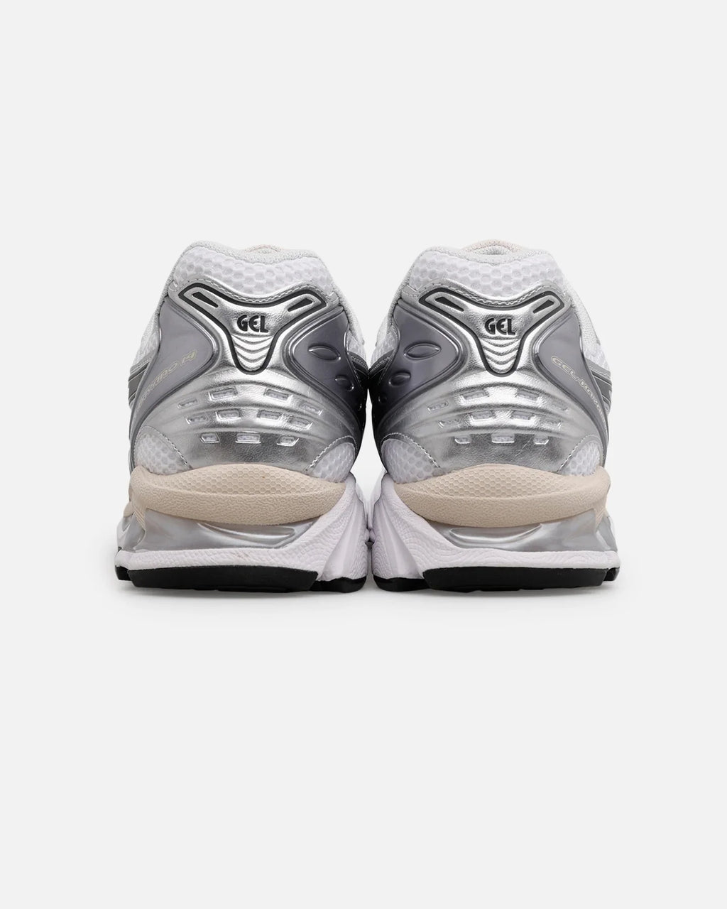 Asics GEL‑KAYANO 14 Series White Silver Beige Mesh Running Sneakers