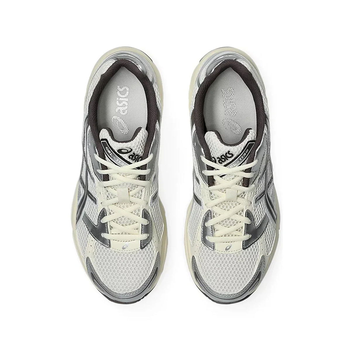 Asics Gel‑1130 Series Men’s & Women's Cream Silver Dark Brown Mesh Running Sneakers