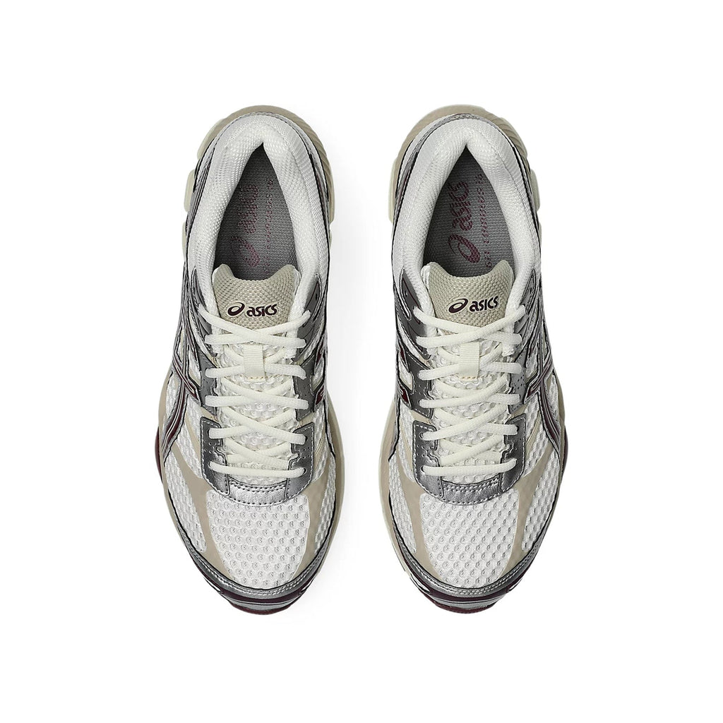 Asics Gel‑Cumulus 16 Series Cream Silver Burgundy Mesh Sneakers