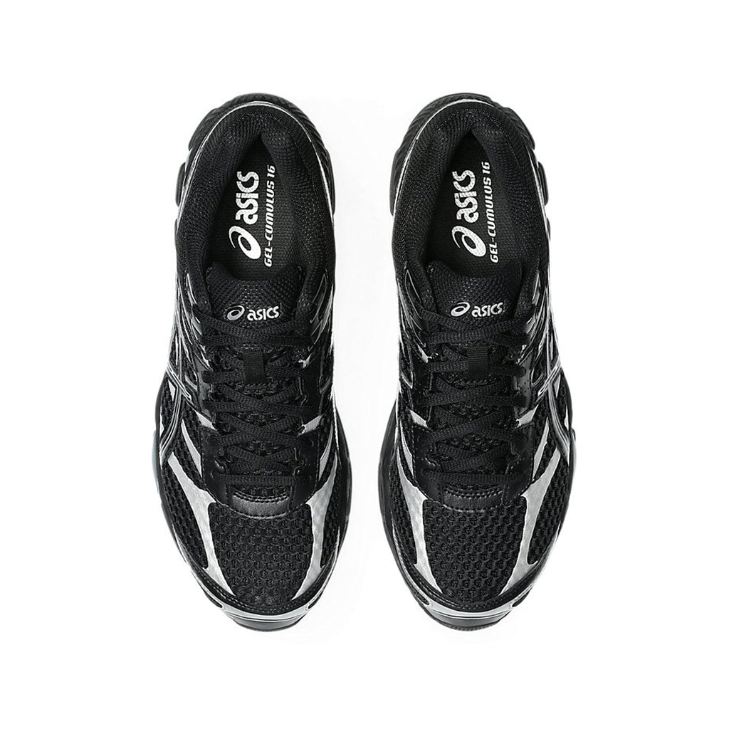 Asics GEL‑Cumulus 16 Series Black Silver Mesh Running Shoes