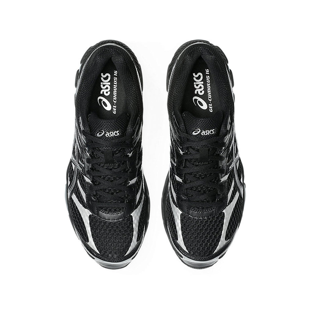 Asics GEL‑Cumulus 16 Series Black Silver Mesh Running Shoes