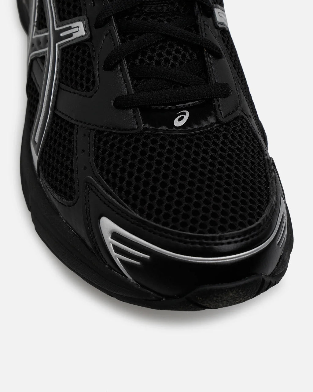 Asics GEL‑1130 Series Black Pure Silver Mesh Running Sneakers