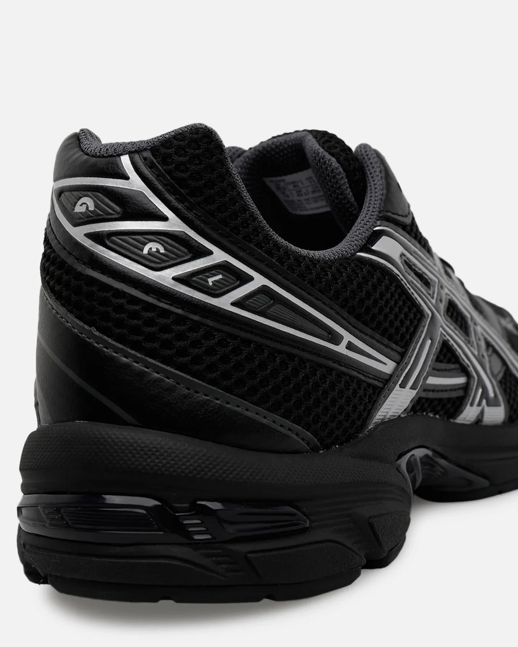 Asics GEL‑1130 Series Black Pure Silver Mesh Running Sneakers