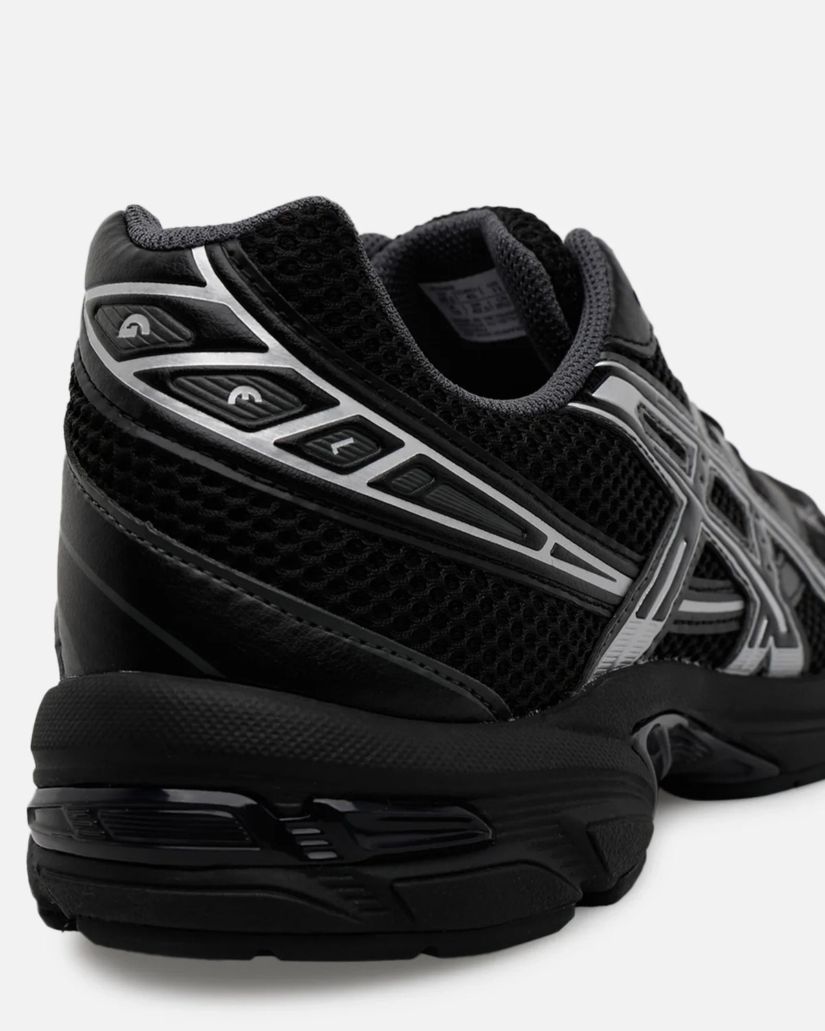 Asics GEL‑1130 Series Black Pure Silver Mesh Running Sneakers