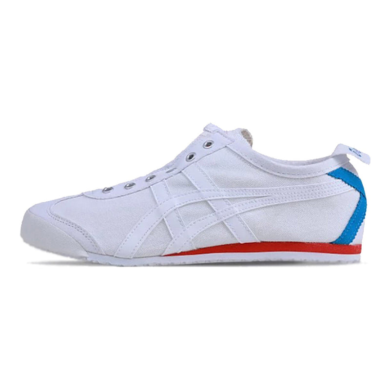 Onitsuka Tiger Mexico 66 Slip‑On White Blue Red Canvas Sneakers