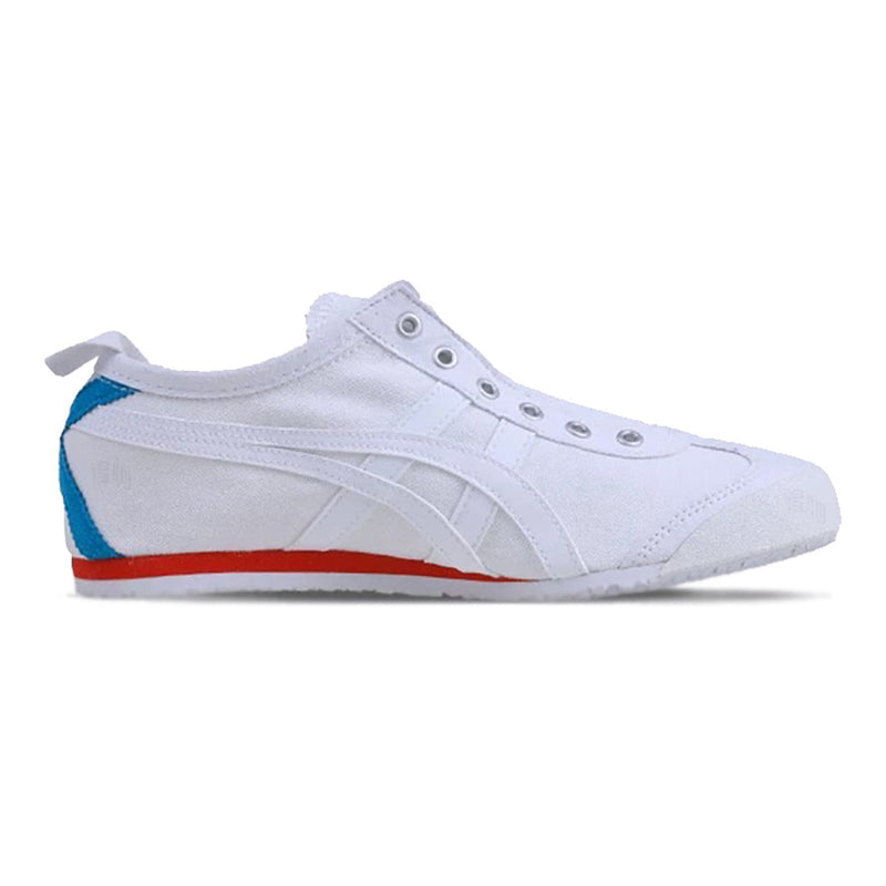 Onitsuka Tiger Mexico 66 Slip‑On White Blue Red Canvas Sneakers