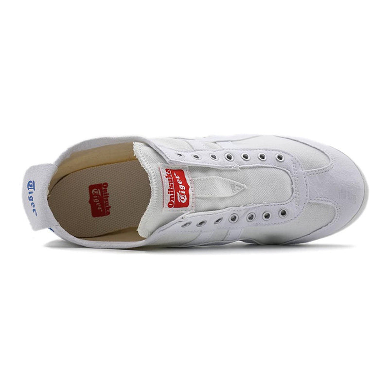 Onitsuka Tiger Mexico 66 Slip‑On White Blue Red Canvas Sneakers
