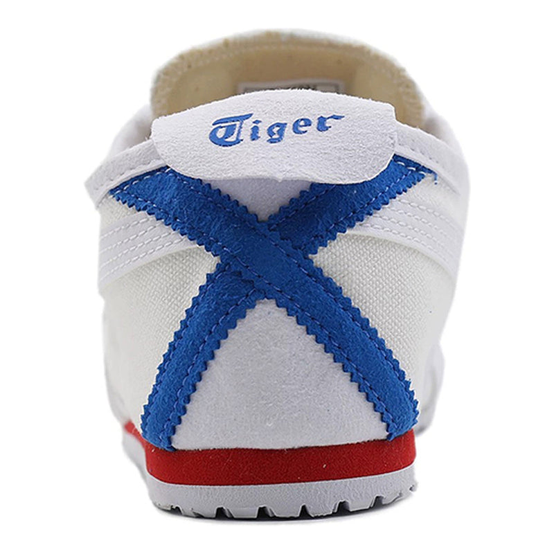 Onitsuka Tiger Mexico 66 Slip‑On White Blue Red Canvas Sneakers