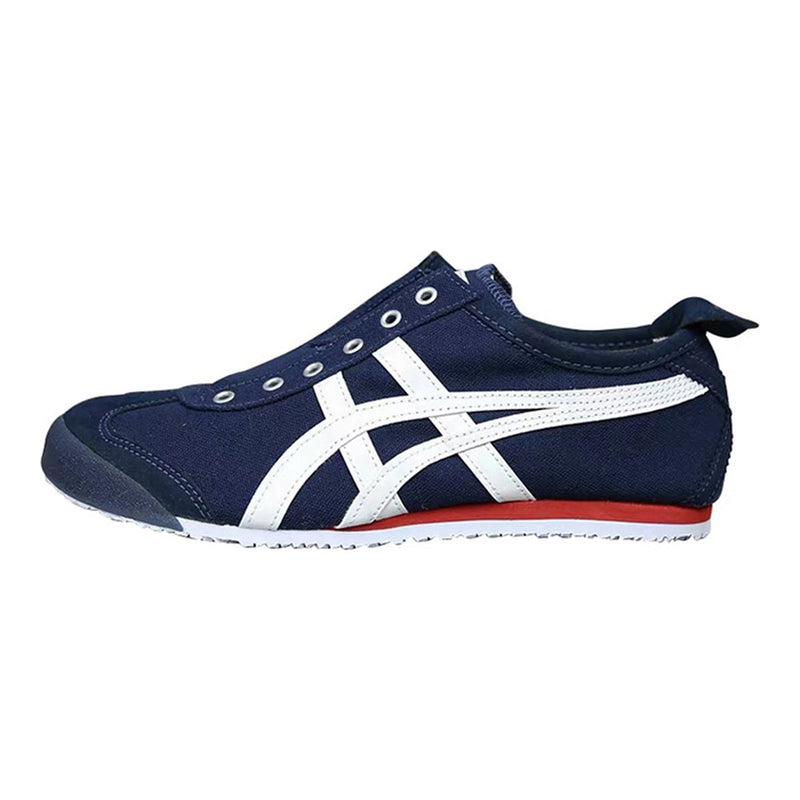 Onitsuka Tiger Mexico 66 Slip‑On Navy White Red Canvas Sneakers