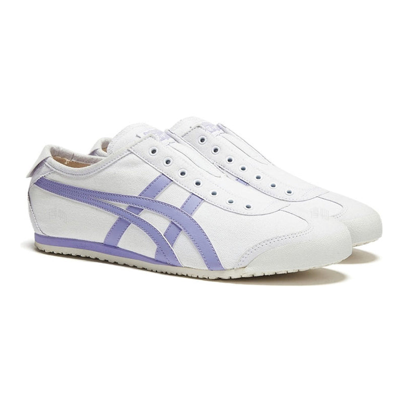 Onitsuka Tiger Mexico 66 Slip‑On White Lavender Canvas Sneakers