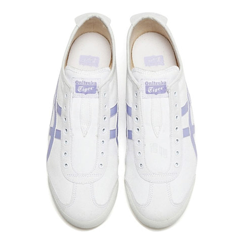 Onitsuka Tiger Mexico 66 Slip‑On White Lavender Canvas Sneakers