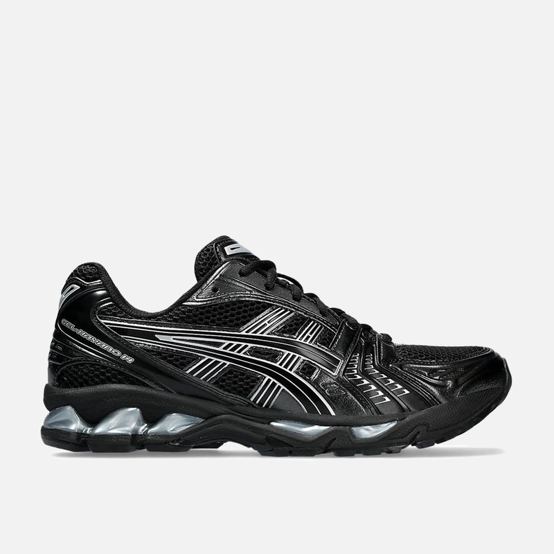 ASICS GEL‑KAYANO 14 Black Silver Mesh Retro Running Sneakers
