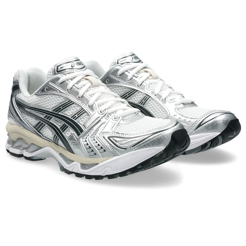 ASICS GEL‑KAYANO 14 White Silver Mesh Retro Running Sneakers