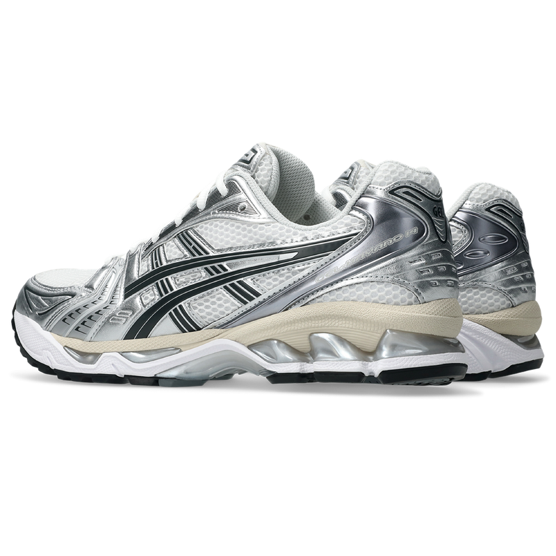ASICS GEL‑KAYANO 14 White Silver Mesh Retro Running Sneakers