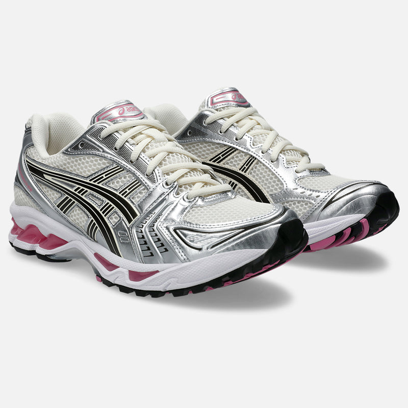ASICS GEL‑KAYANO 14 Off‑White Silver Pink Mesh Retro Running Sneakers