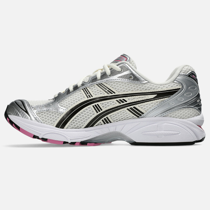 ASICS GEL‑KAYANO 14 Off‑White Silver Pink Mesh Retro Running Sneakers