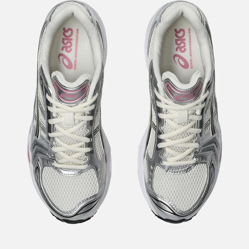 ASICS GEL‑KAYANO 14 Off‑White Silver Pink Mesh Retro Running Sneakers