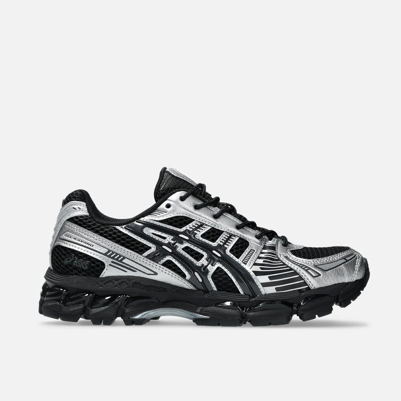 ASICS GEL‑KAYANO 12.1 Black Silver Mesh Retro Running Sneakers