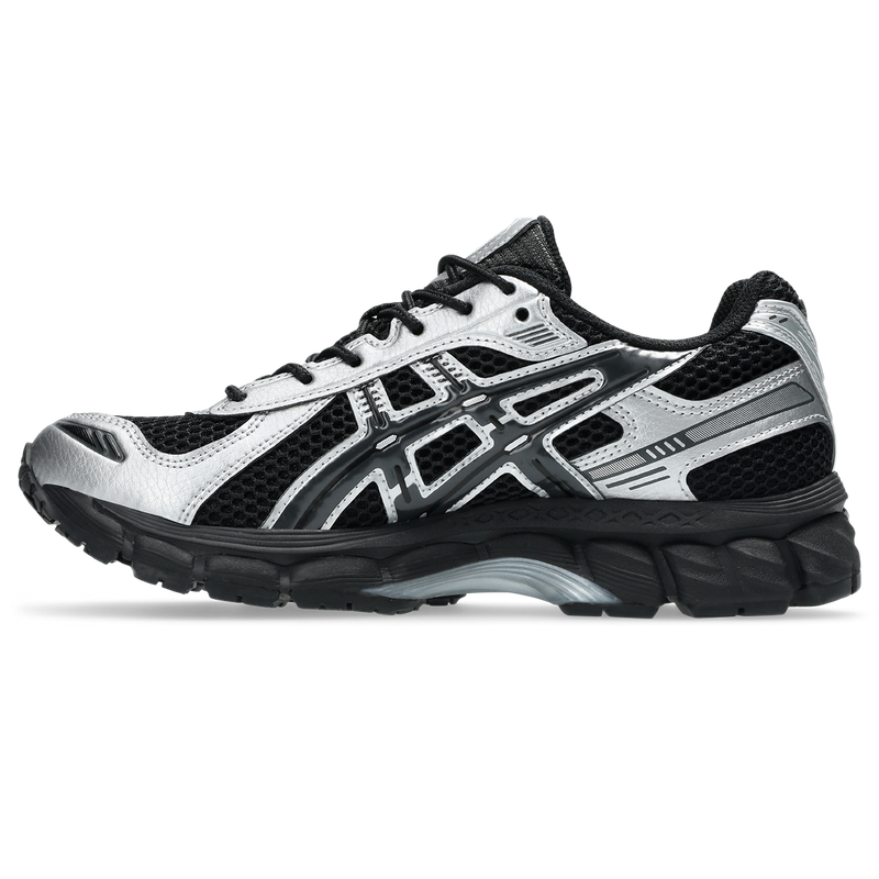 ASICS GEL‑KAYANO 12.1 Black Silver Mesh Retro Running Sneakers
