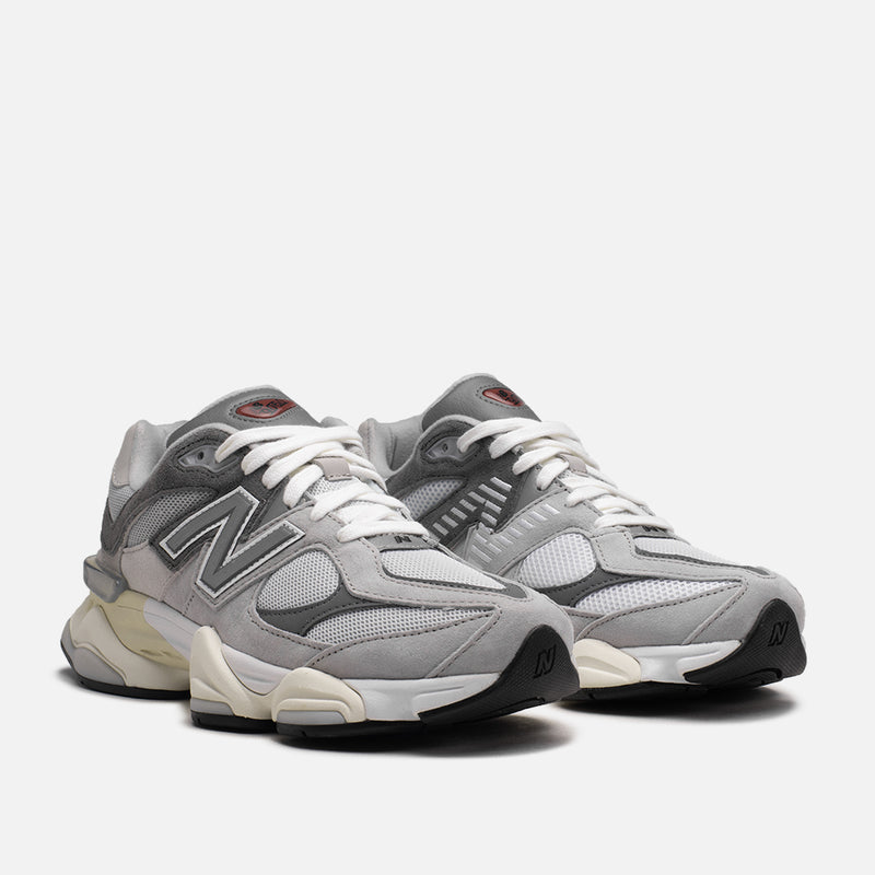 New Balance 9060 Series Grey Suede Mesh Casual Sneakers