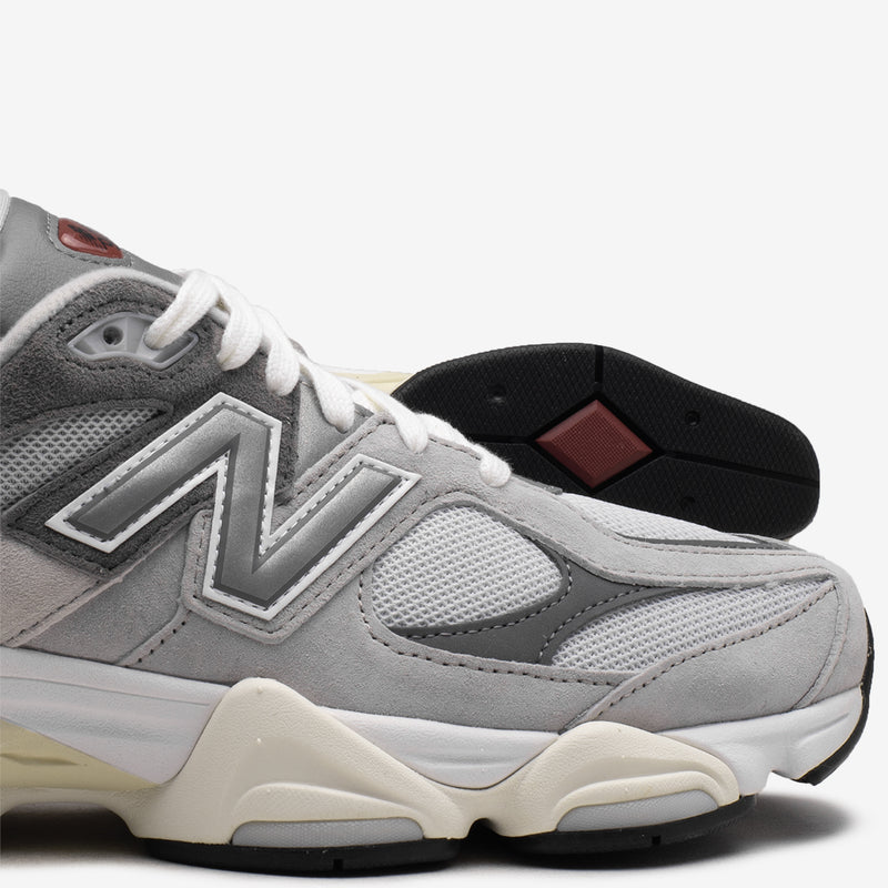 New Balance 9060 Series Grey Suede Mesh Casual Sneakers