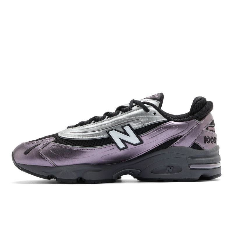 New Balance 1000 Series Metallic Purple Silver Mesh Running Sneakers