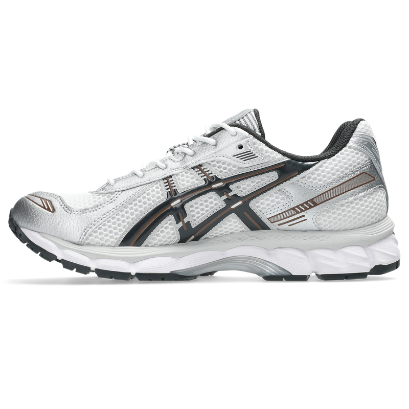 ASICS GEL‑KAYANO 12.1 White Silver Brown Mesh Retro Running Sneakers