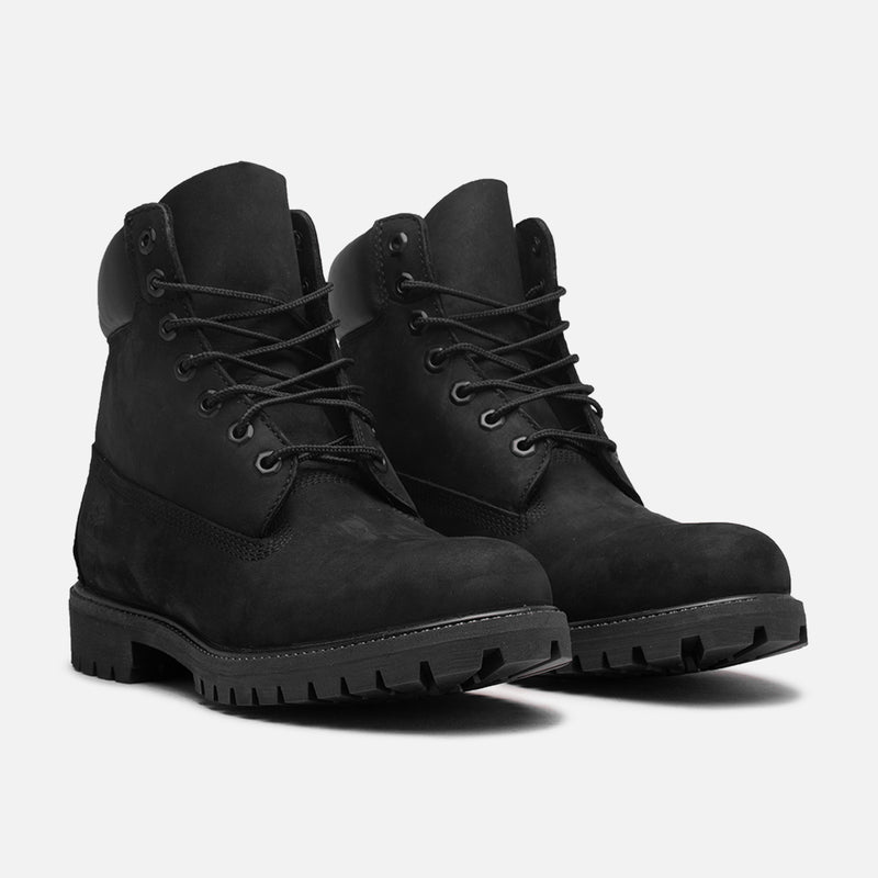 Timberland 6 Inch Premium All Black Leather Work Boots