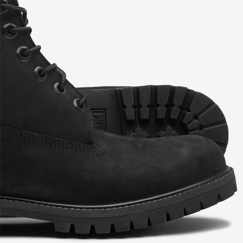 Timberland 6 Inch Premium All Black Leather Work Boots
