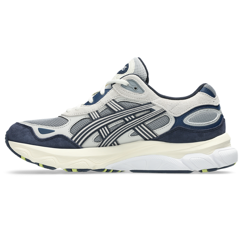 ASICS GEL‑NYC 2.0 Grey Navy Suede Mesh Retro Sneakers