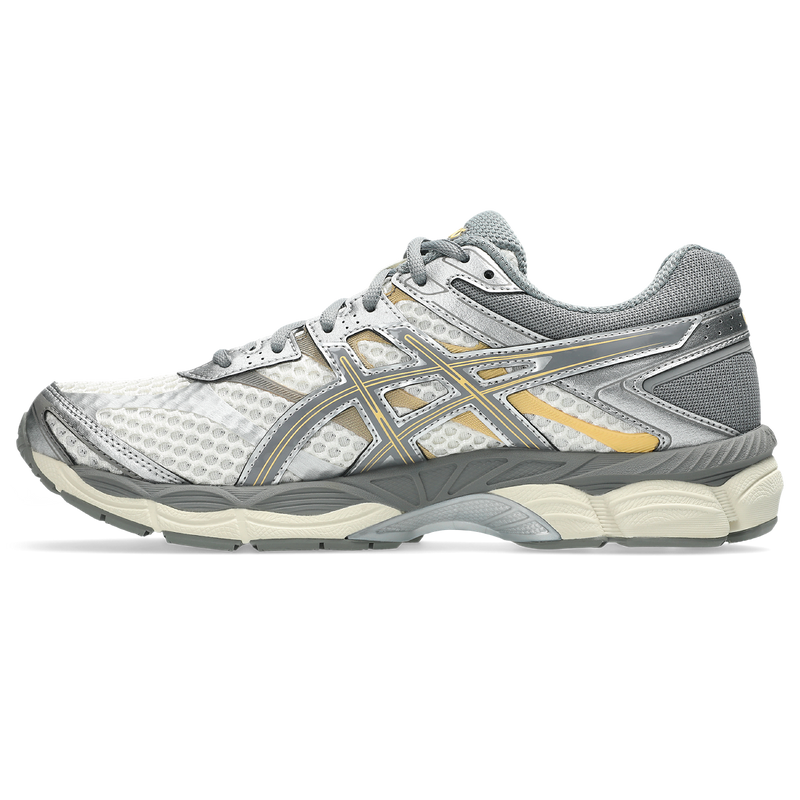 ASICS GEL‑CUMULUS 16 Off‑White Grey Gold Mesh Retro Running Sneakers