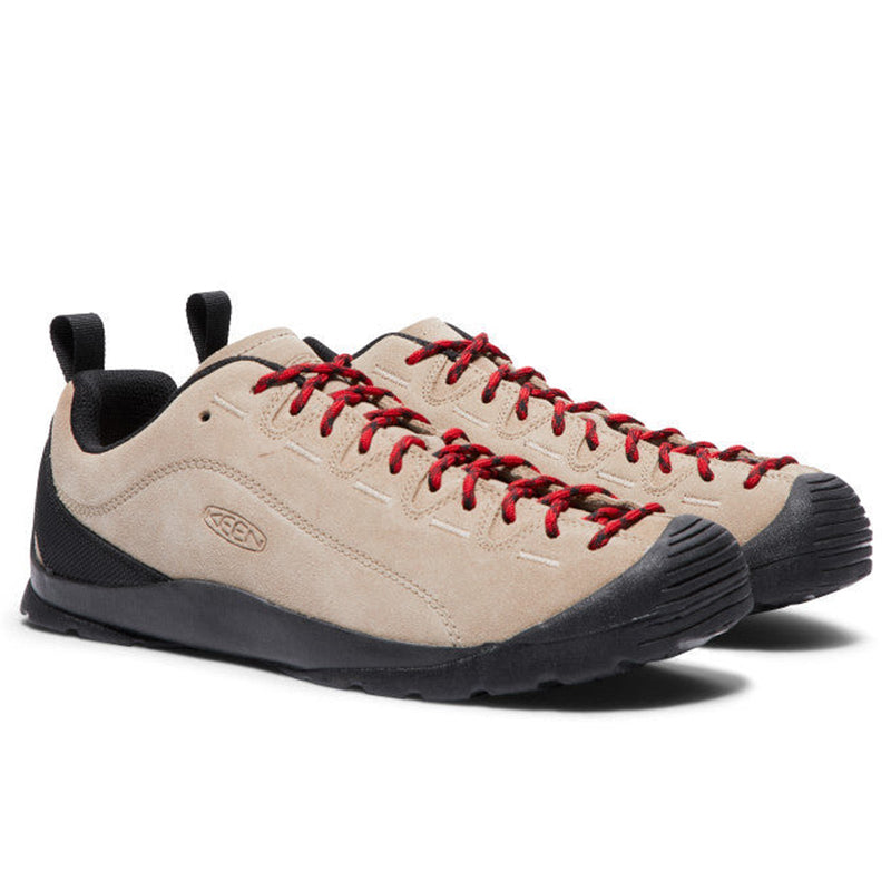 KEEN Jasper Tan Red Laces Outdoor Hiking Shoes