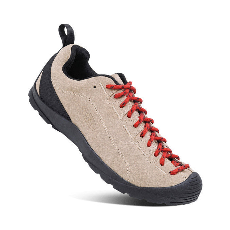 KEEN Jasper Tan Red Laces Outdoor Hiking Shoes