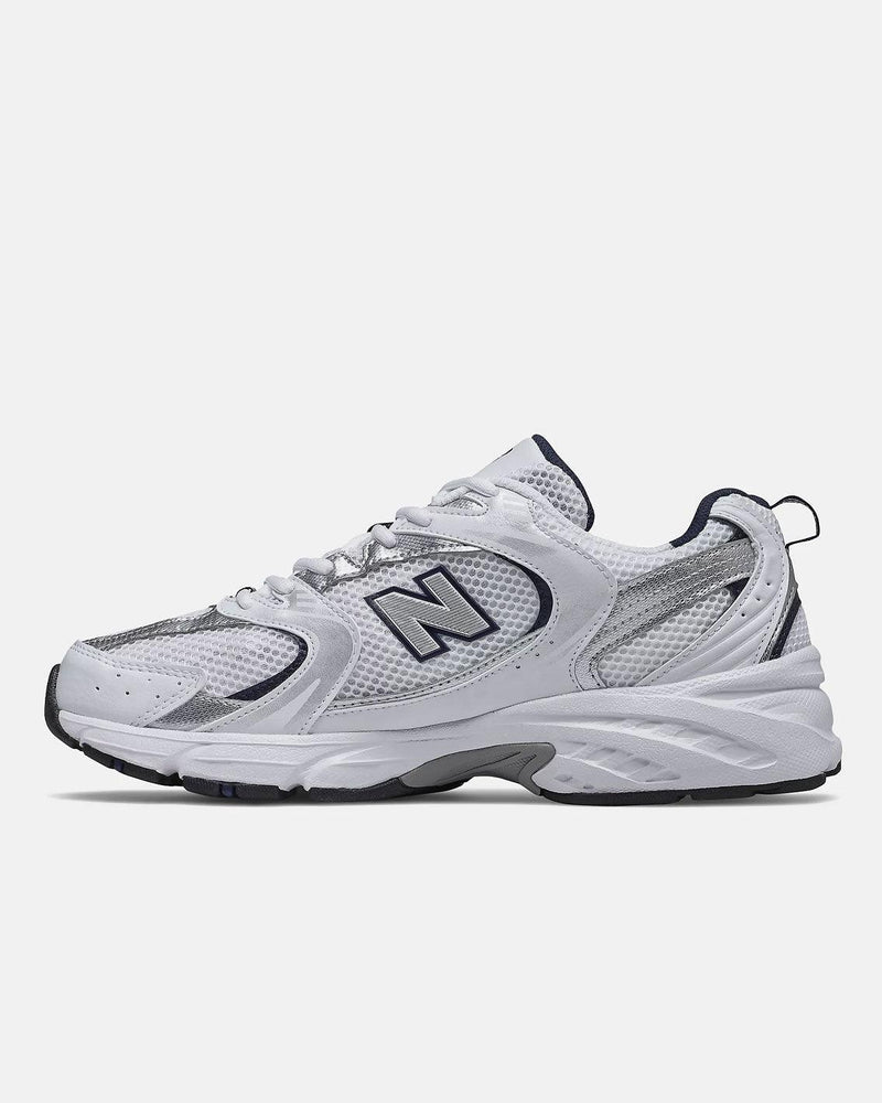 New Balance 530 White Silver Navy Running Sneakers