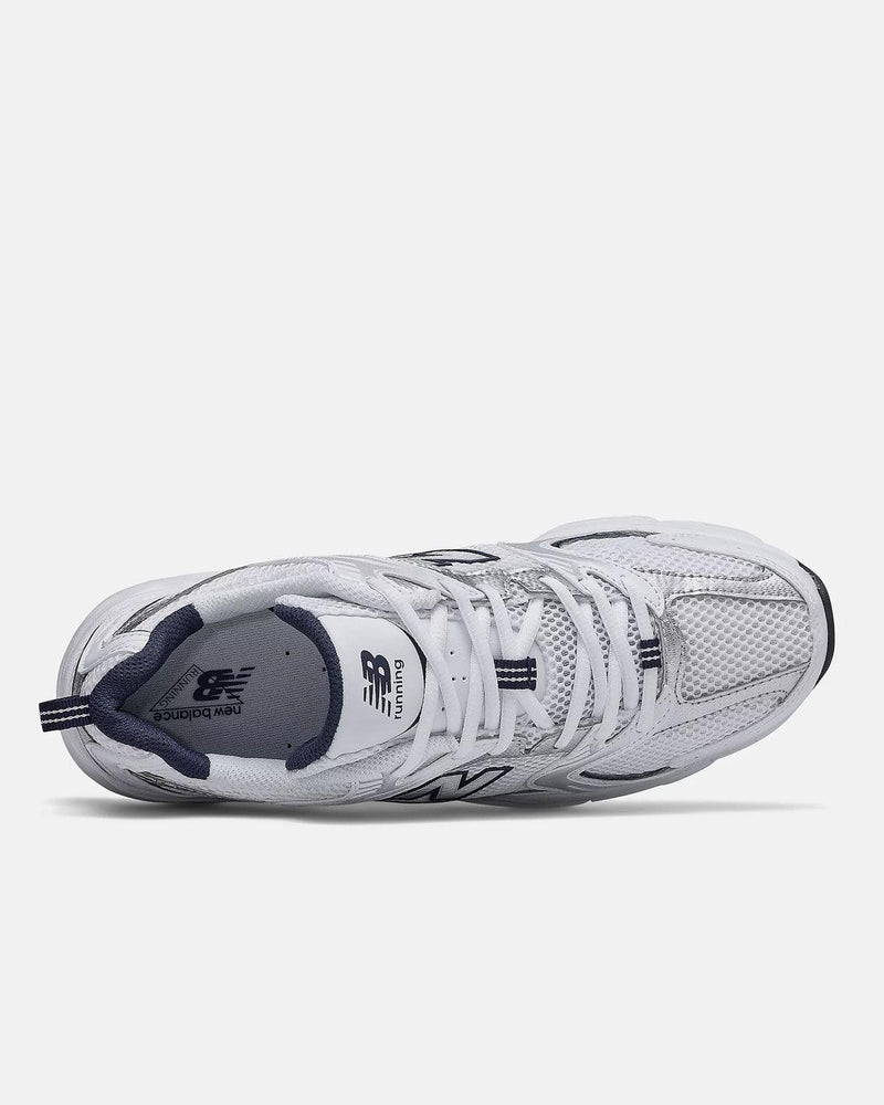 New Balance 530 White Silver Navy Running Sneakers