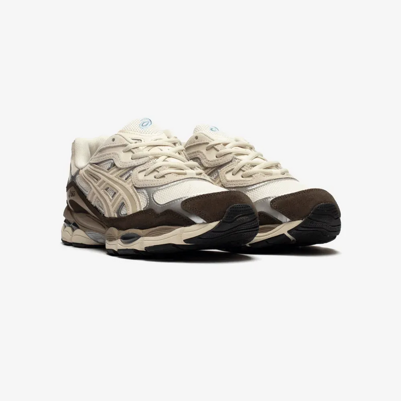 ASICS Gel-NYC Cream Brown Silver Running Sneakers