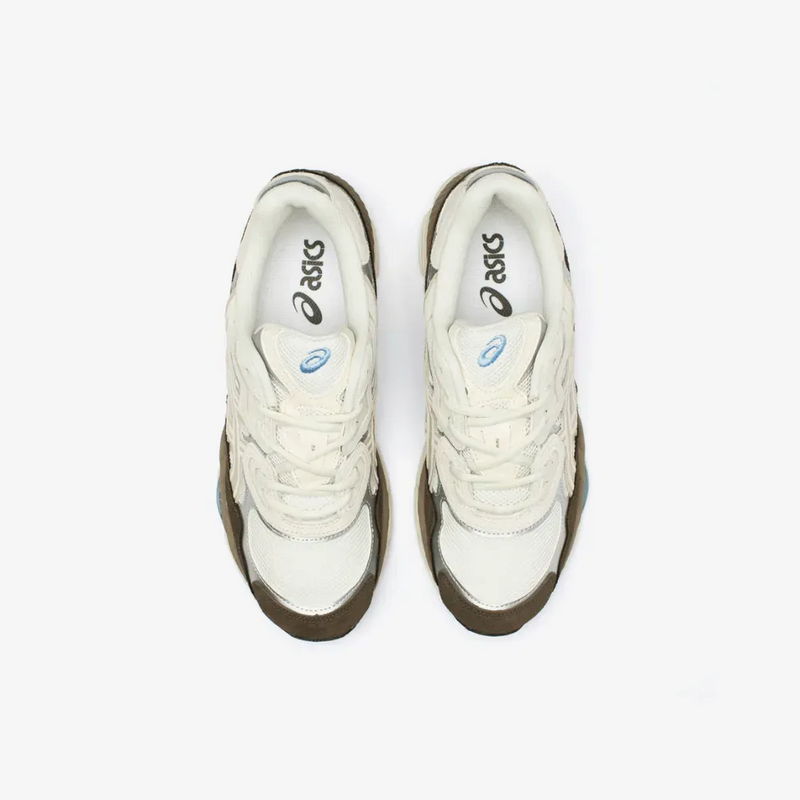 ASICS Gel-NYC Cream Brown Silver Running Sneakers