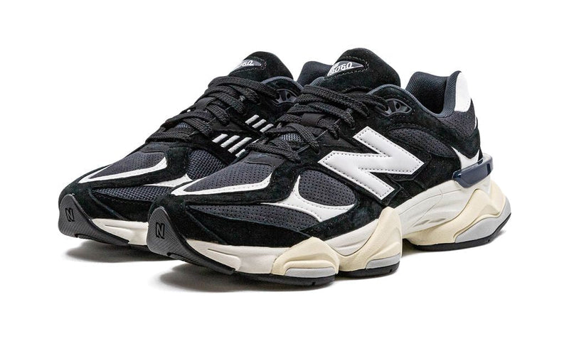 New Balance 9060 Black White Suede Mesh Retro Sneakers