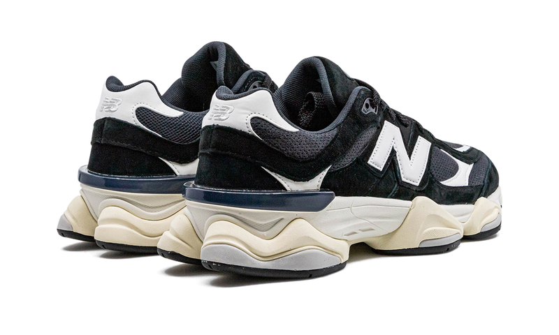 New Balance 9060 Black White Suede Mesh Retro Sneakers
