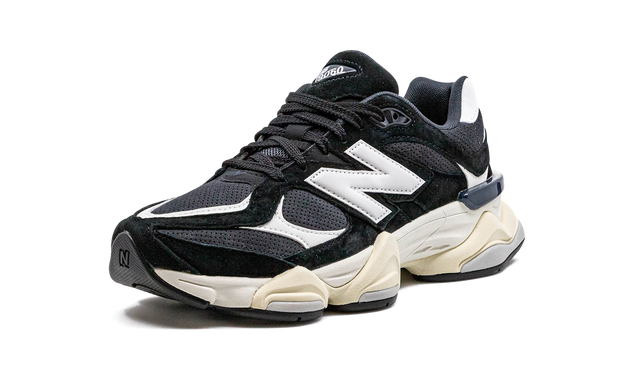 New Balance 9060 Black White Suede Mesh Retro Sneakers