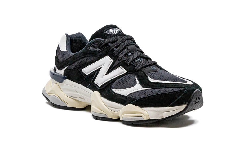 New Balance 9060 Black White Suede Mesh Retro Sneakers