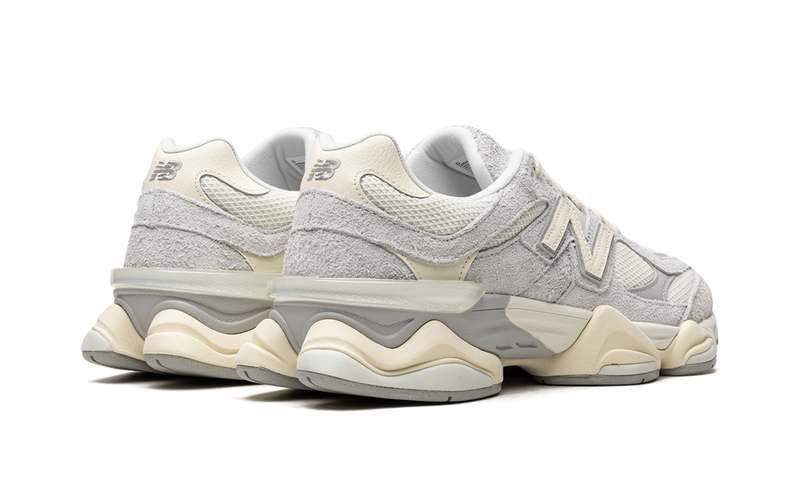 New Balance 9060 Light Grey Cream Suede Mesh Retro Sneakers