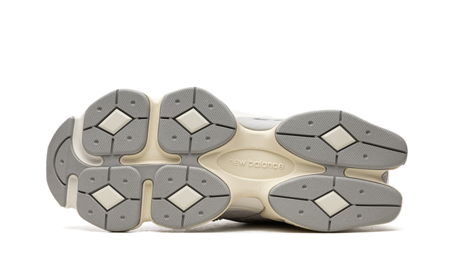 New Balance 9060 Light Grey Cream Suede Mesh Retro Sneakers
