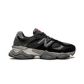 New Balance 9060 Black Grey Suede Mesh Retro Sneakers