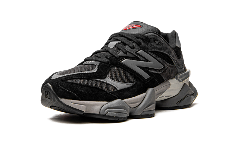 New Balance 9060 Black Grey Suede Mesh Retro Sneakers