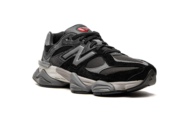 New Balance 9060 Black Grey Suede Mesh Retro Sneakers