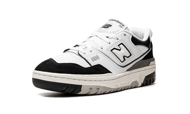 New Balance 550 White Black Suede Leather Sneakers
