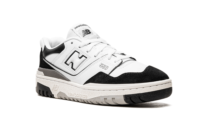 New Balance 550 White Black Suede Leather Sneakers